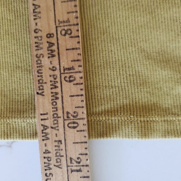 Anthropologie Shirt Womens M Green Ribbed Short Sleeve Cotton Mock Neck Tee - Picture 6 of 8